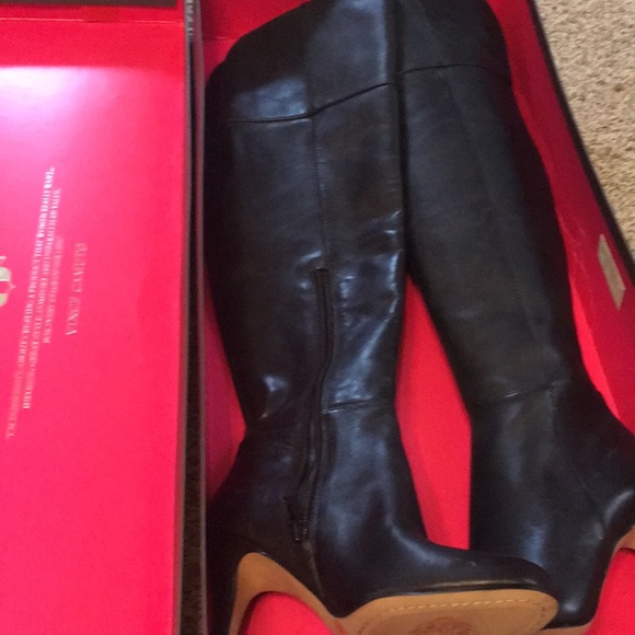 Vince Camuto Over The Knee Leather Boots like new - Picture 4 of 8
